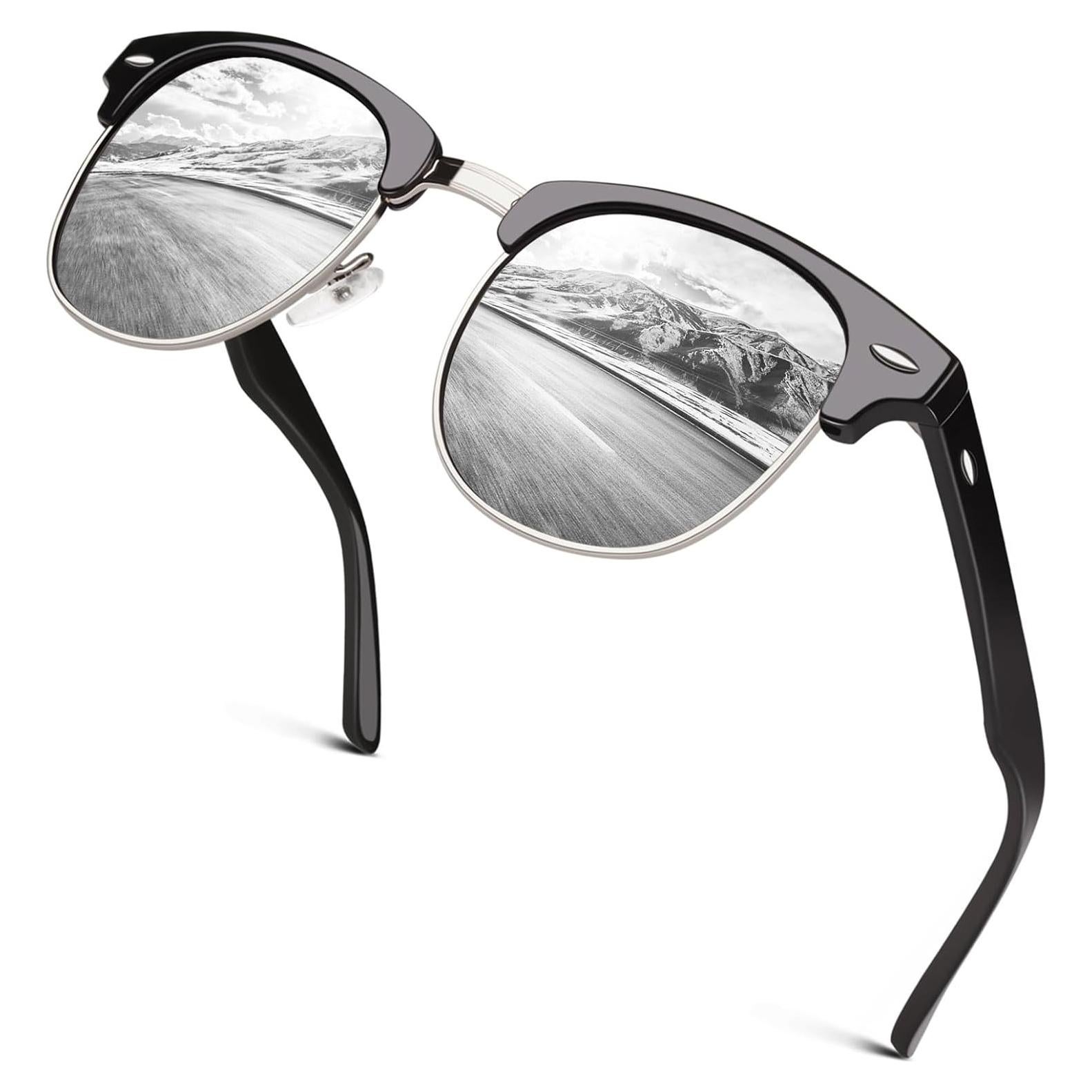 Gafas de Sol GQUEEN Polarizadas Clásicas UV400 Plata