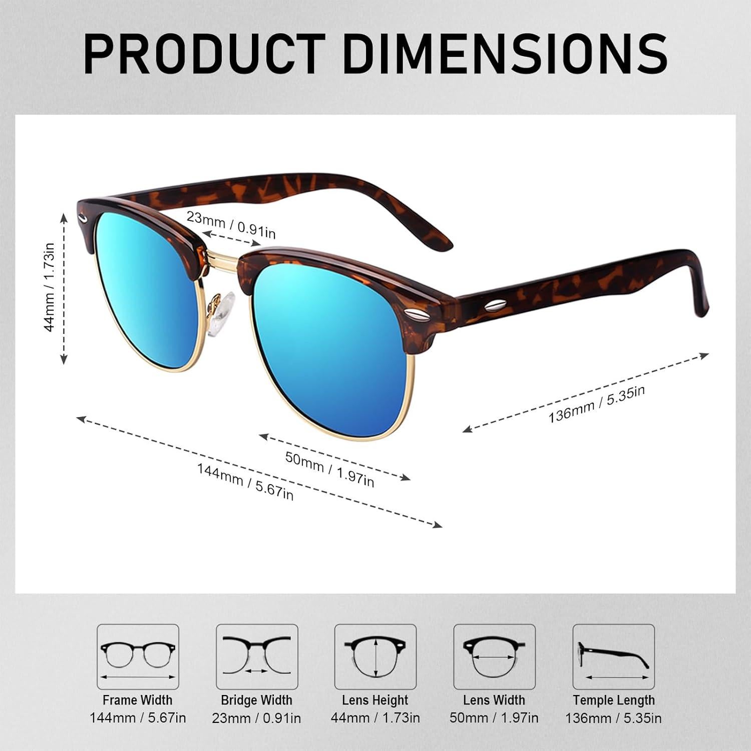 Gafas de Sol GQUEEN GQO6 Polarizadas Clásicas para Todos