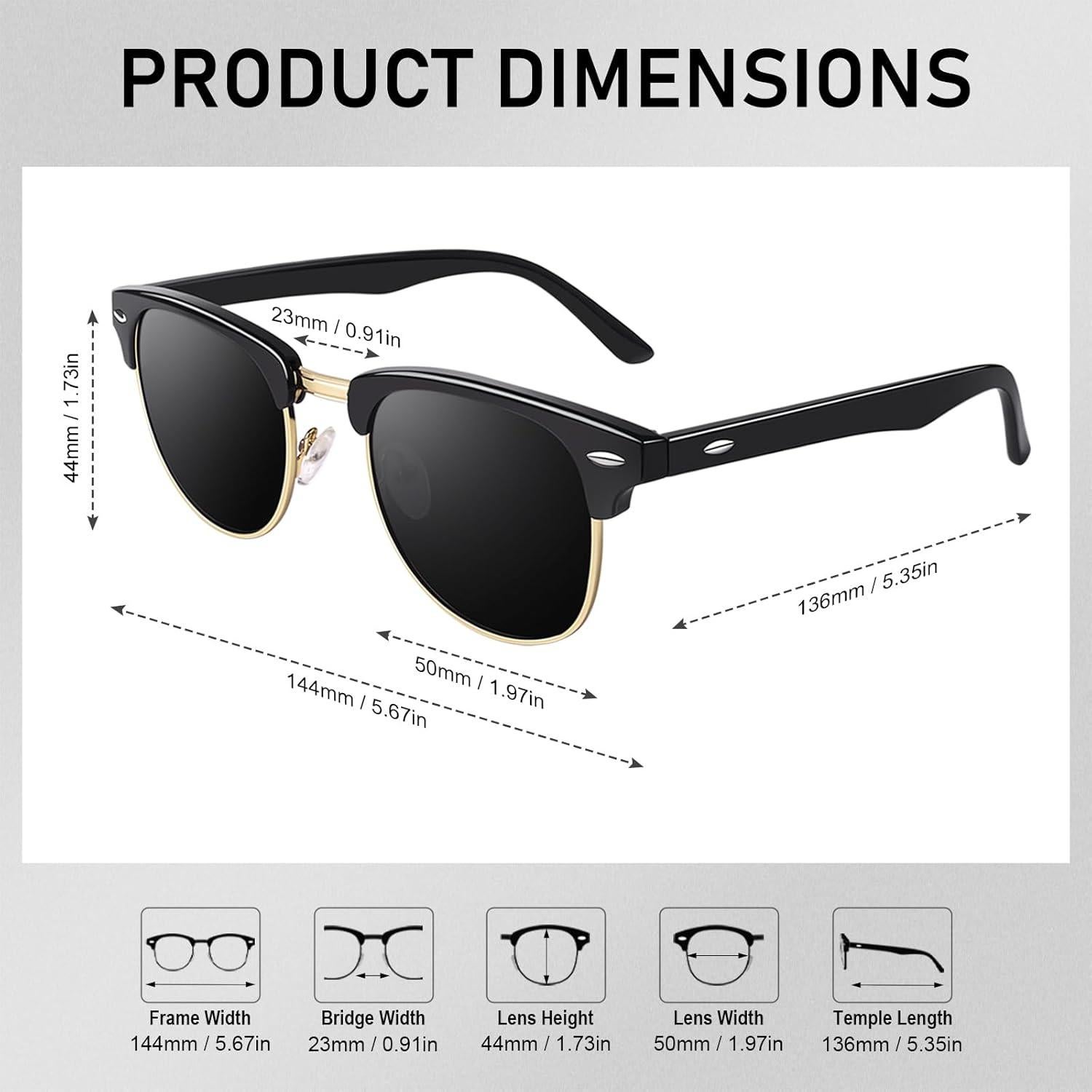 Gafas de Sol GQUEEN GQO6 Polarizadas Clásicas para Hombres y Mujeres