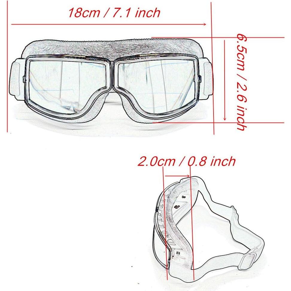 Gafas de Motocicleta Evomosa MG51-BB Vintage Antiempañante