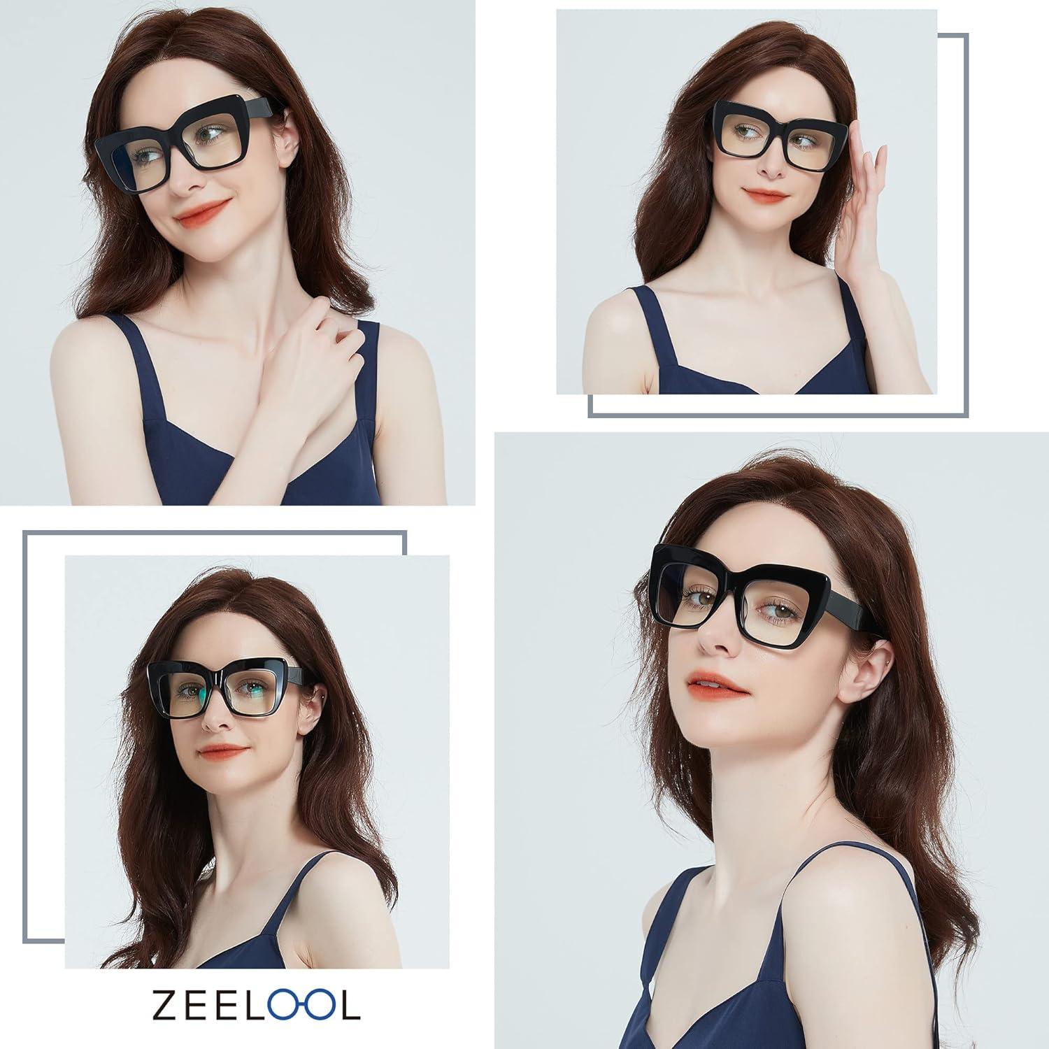 Gafas de Sol Zeelool Charmaine Ojo de Gato Transparente