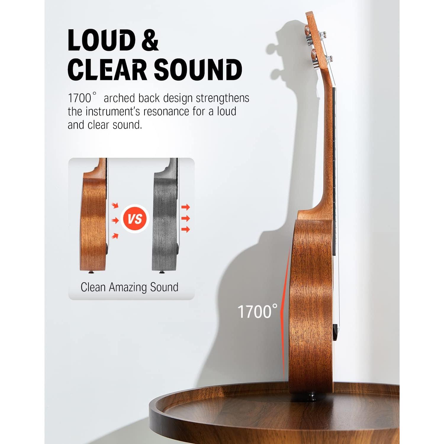 Ukelele Soprano Donner Caoba 21" Kit Completo para Principiantes