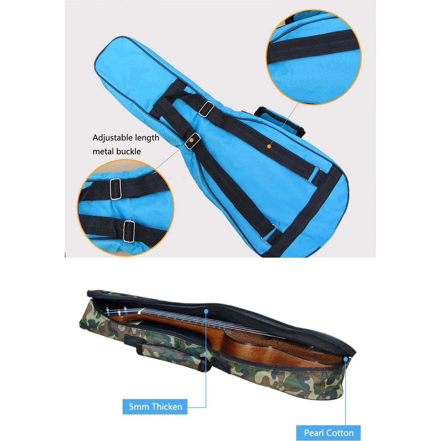 Funda Impermeable para Ukulele Soprano 21" Algodón Negro