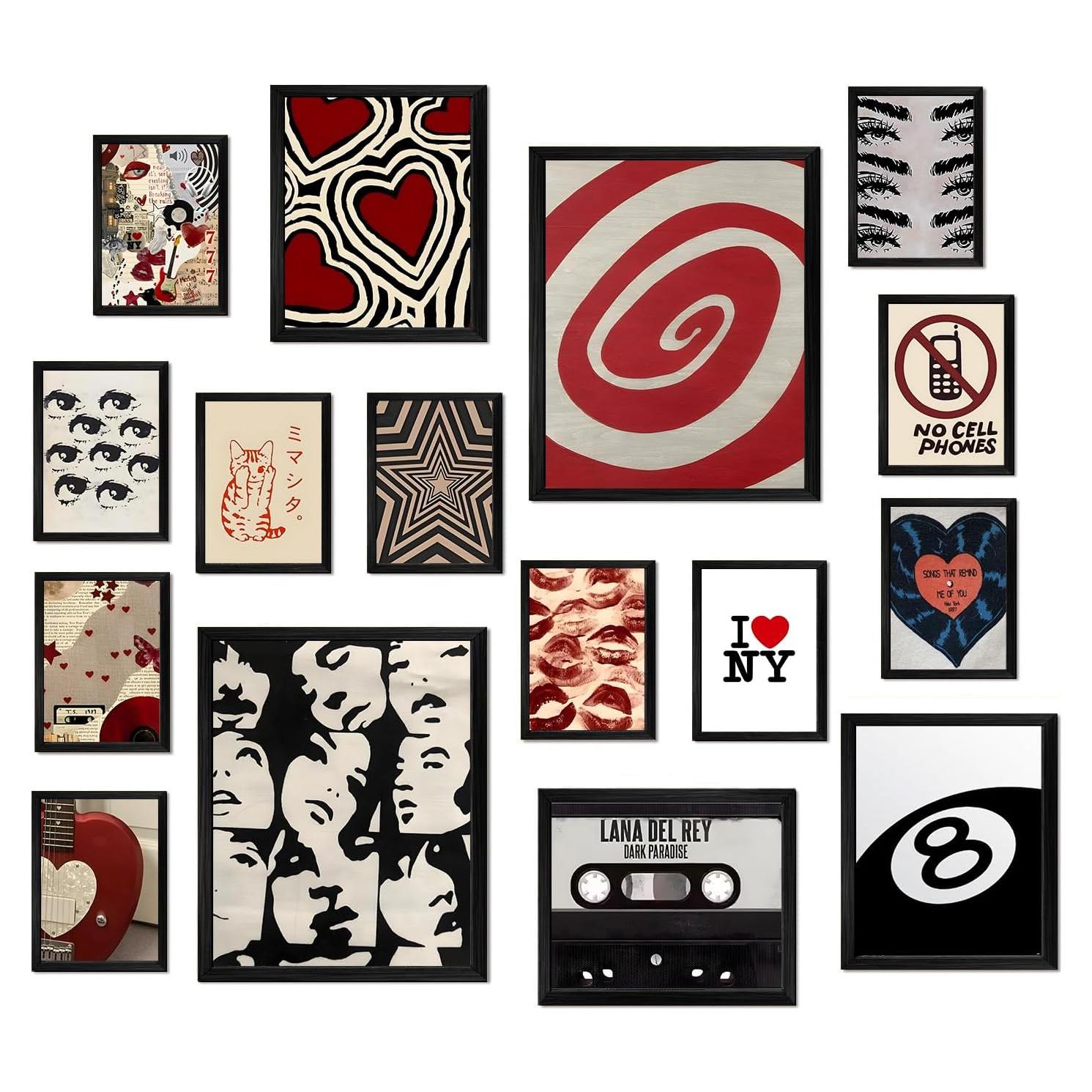 Set de 16 Posters Chica del Centro ASTRDECOR - Decoración Estética