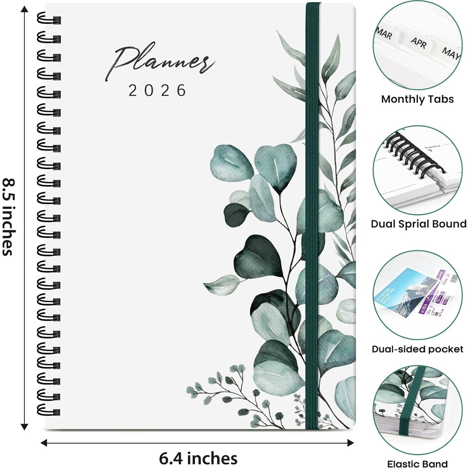 Planificador 2026 JEJEGO A5 Tapa Dura Semanal y Mensual