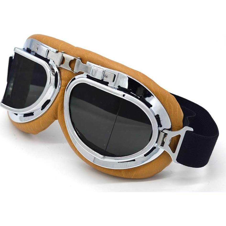 Gafas de Motocicleta Evomosa MG55 Plata Humo Antiempañantes