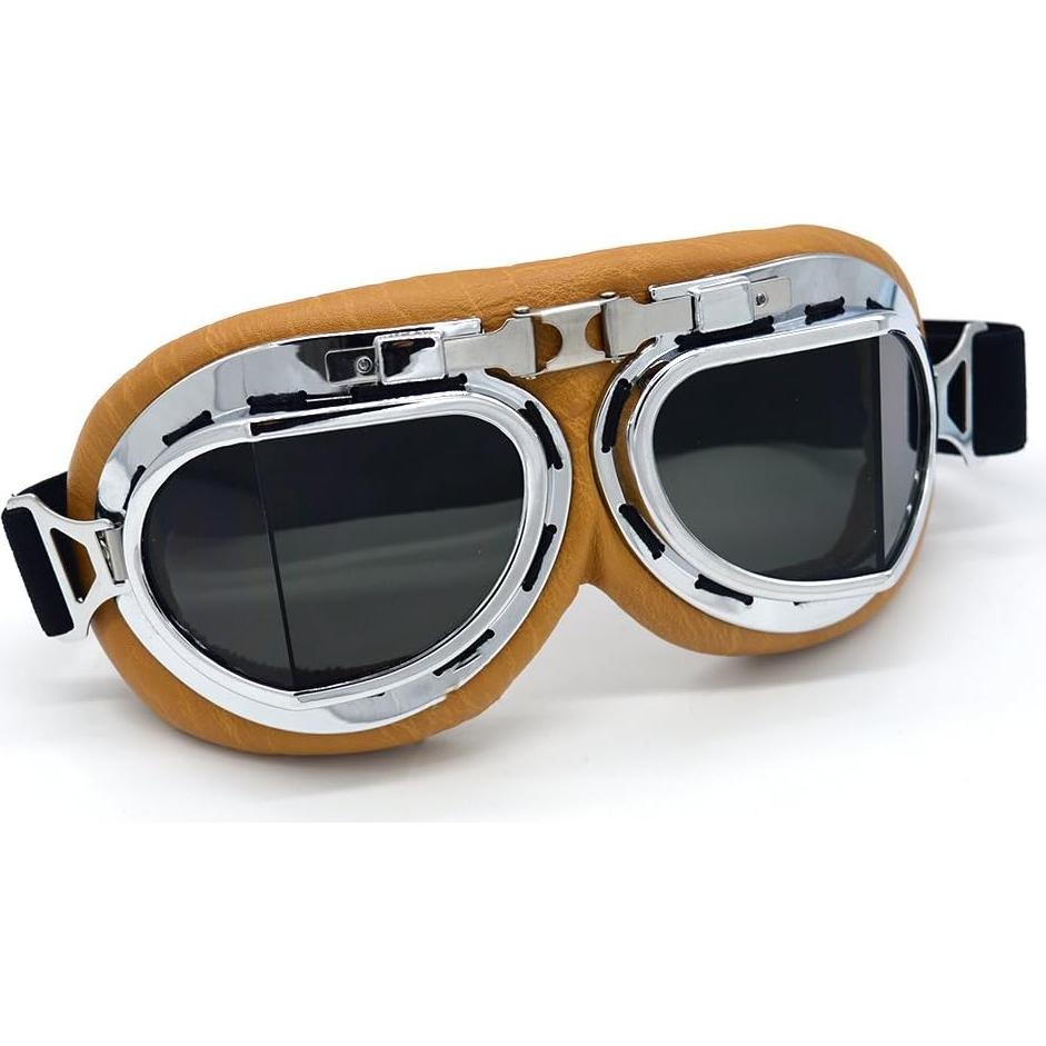 Gafas de Motocicleta Evomosa MG55 Plata Humo Antiempañantes