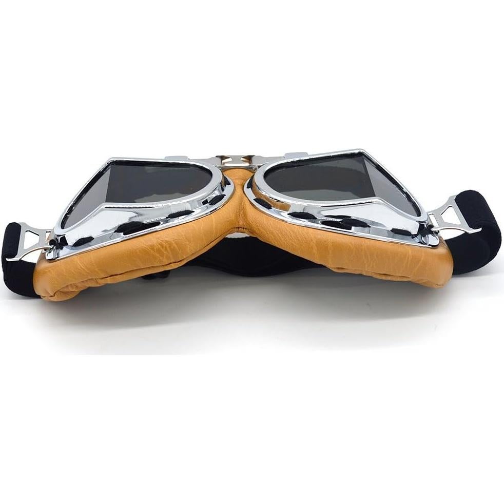 Gafas de Motocicleta Evomosa MG55 Plata Humo Antiempañantes