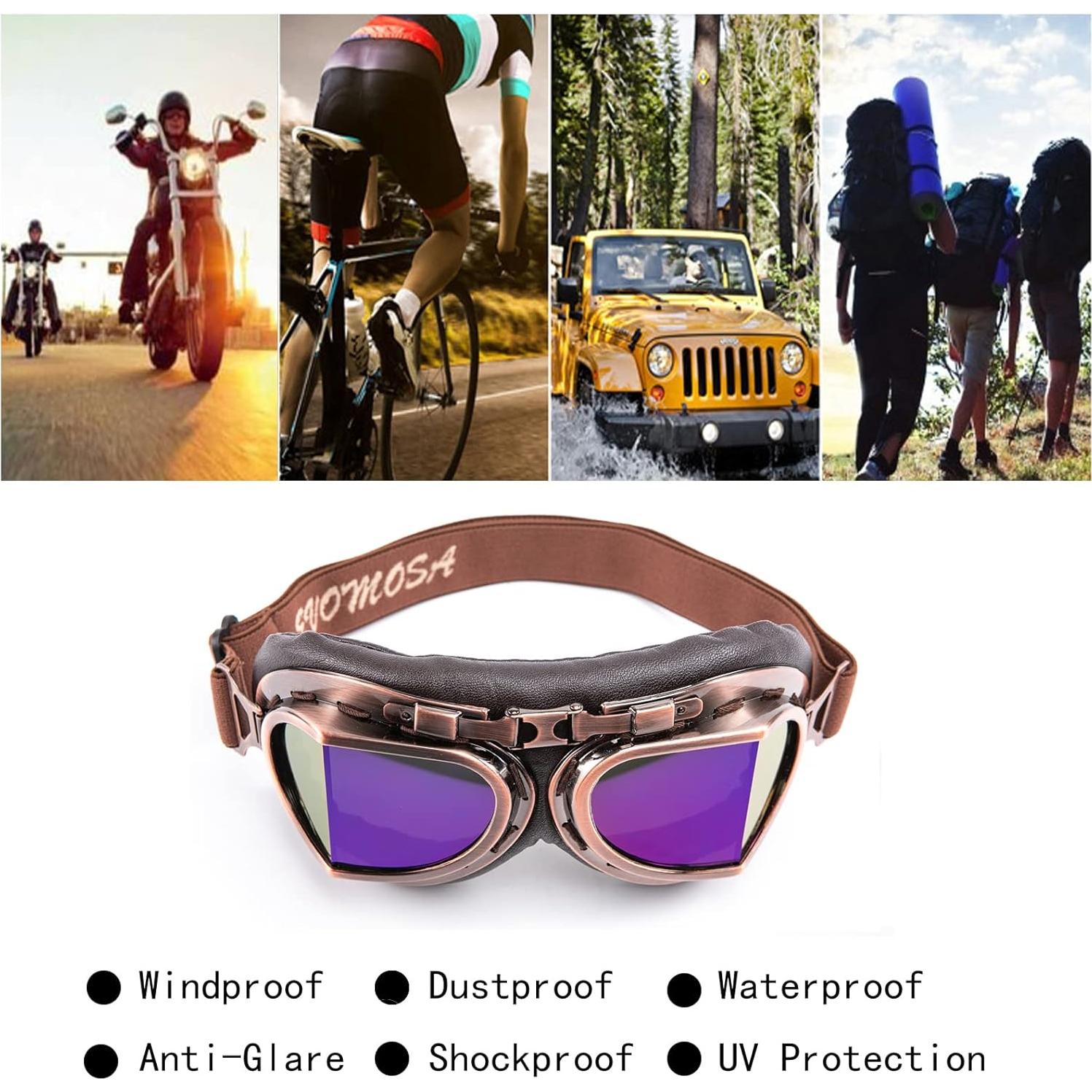 Gafas de Motocicleta Evomosa MG55 UV Antiempañante