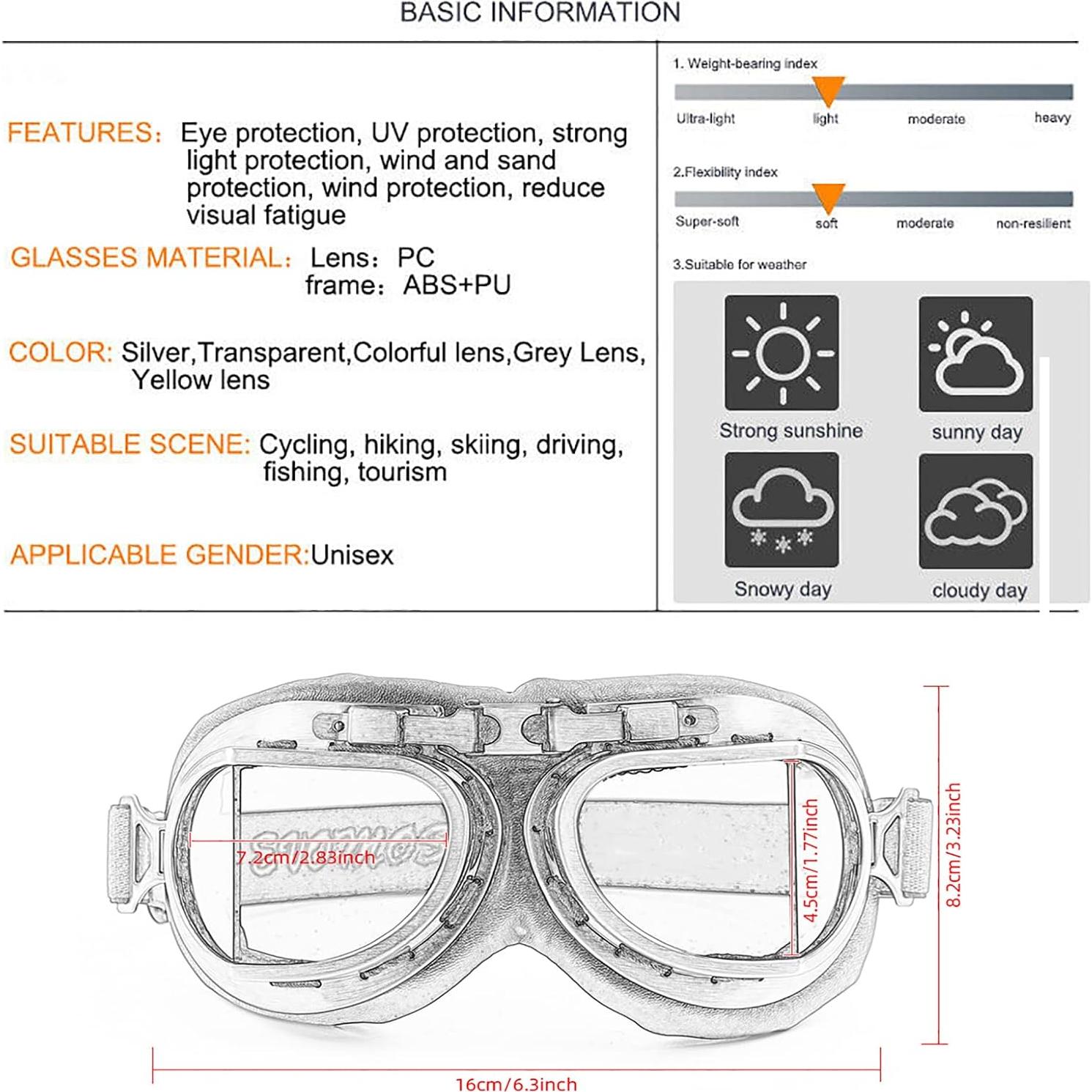 Gafas de Motocicleta Evomosa MG55 UV Antiempañante