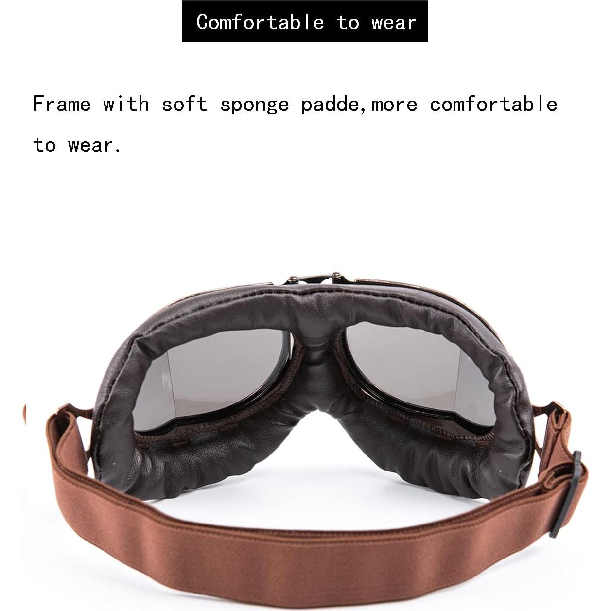 Gafas de Motocicleta Evomosa MG55 Vintage Anti Vaho