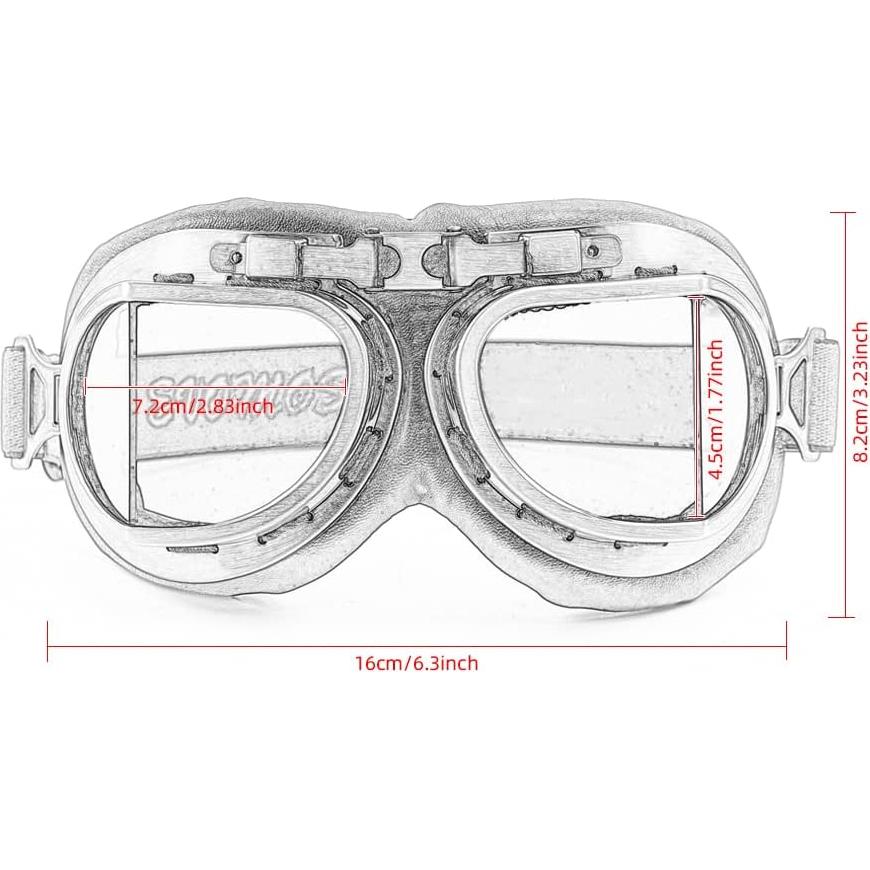 Gafas de Motocicleta Evomosa MG55 Vintage Anti Vaho