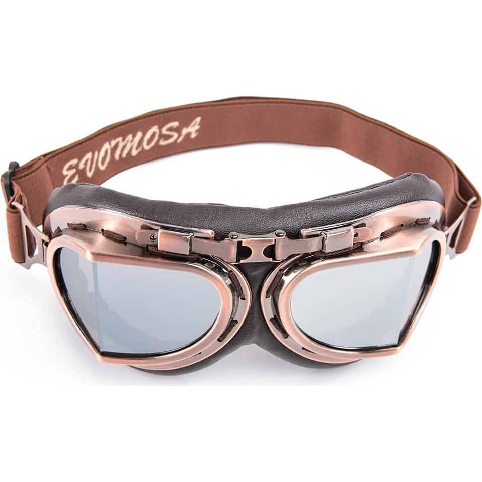 Gafas de Motocicleta Evomosa MG55 Vintage Anti Vaho