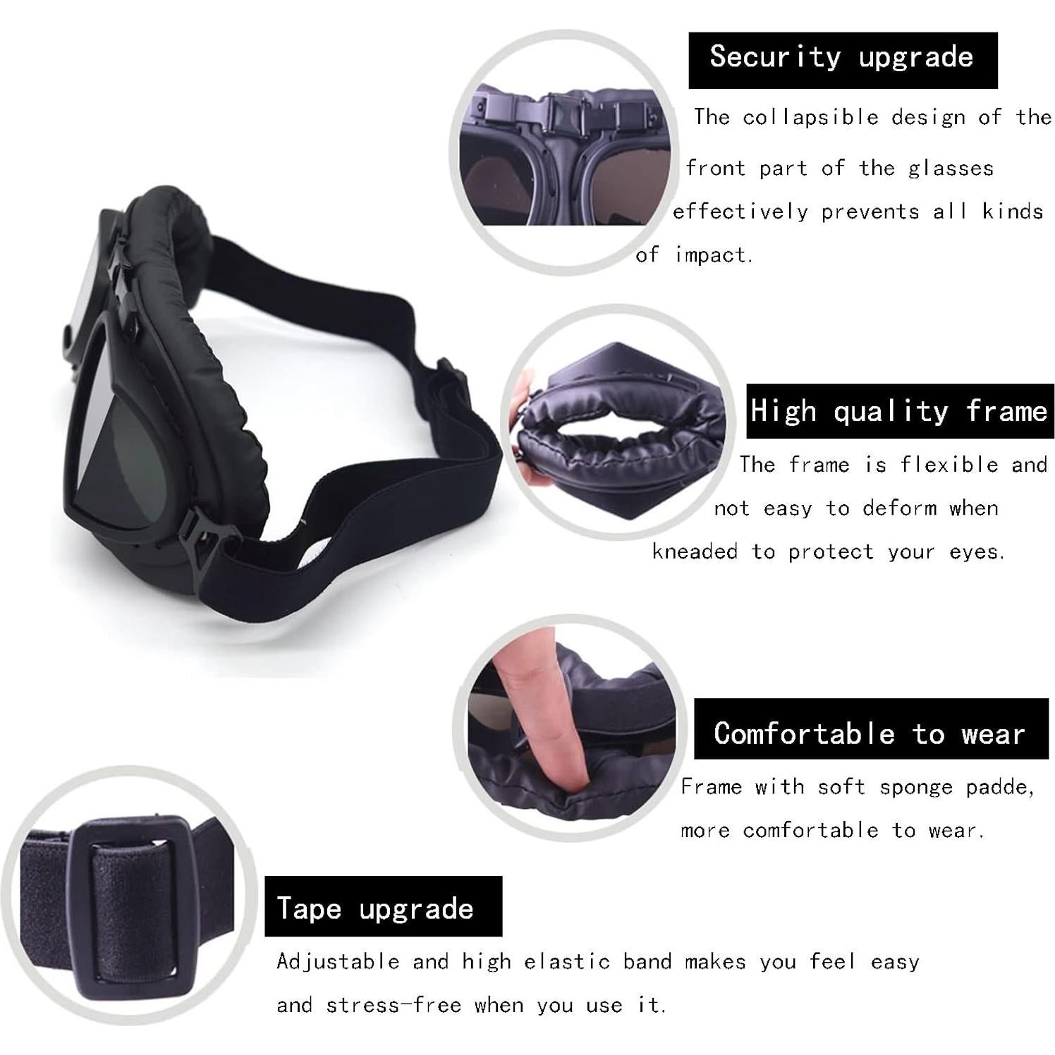 Gafas de motocicleta evomosa MG55-BB UV y antiempañante