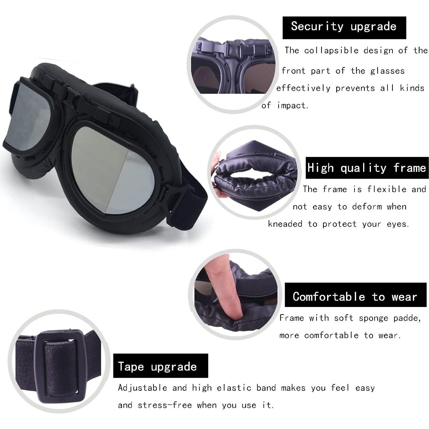 Gafas de Motocicleta Evomosa MG55 con Protección UV y Antiempañante