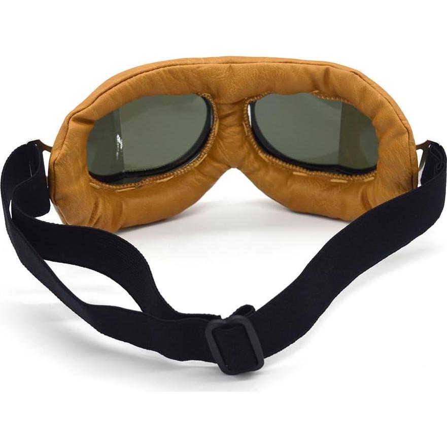 Gafas de Motocicleta Evomosa MG55 Plata Lente Azul Antiniebla