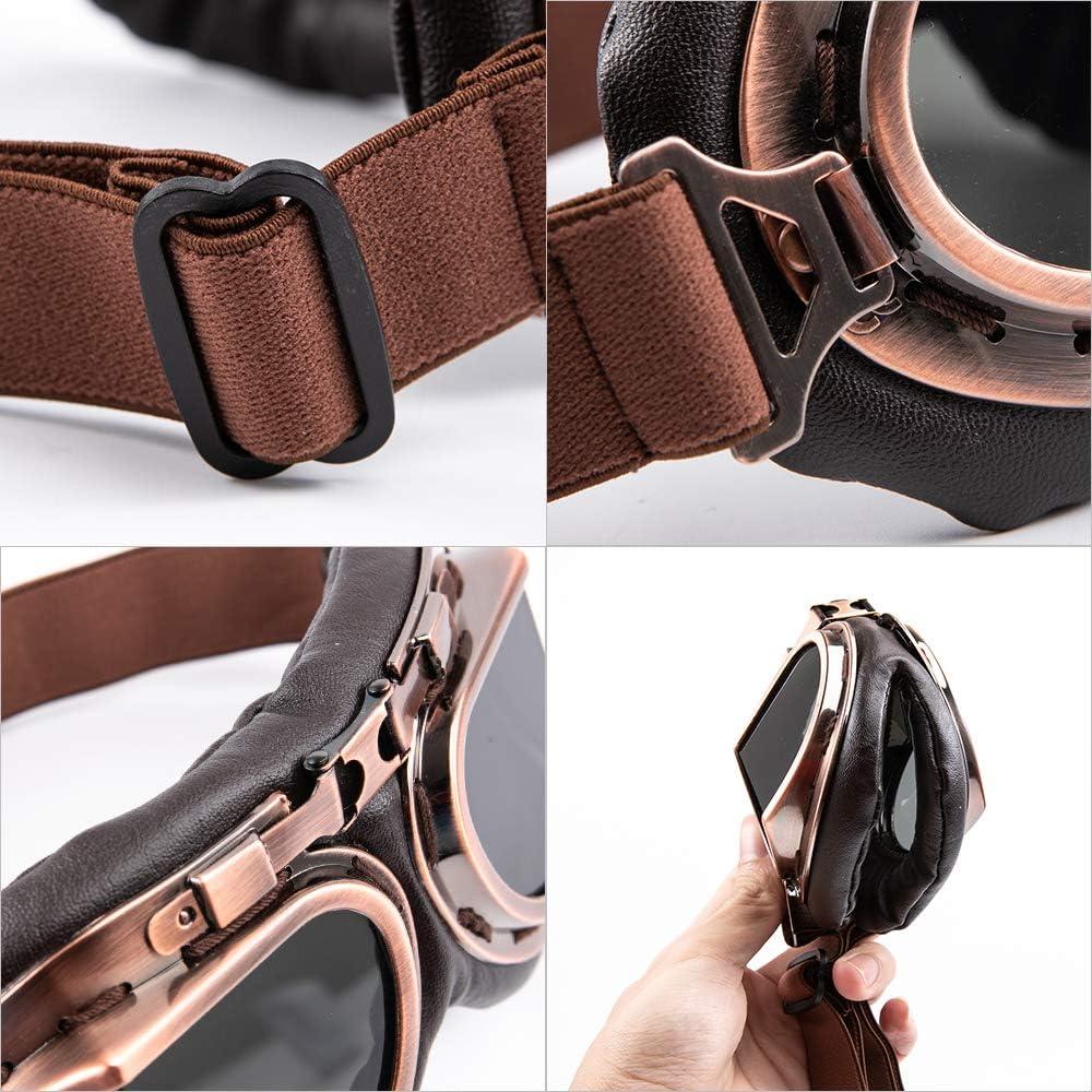 Gafas de Motocicleta Evomosa MG55 Vintage para Casco