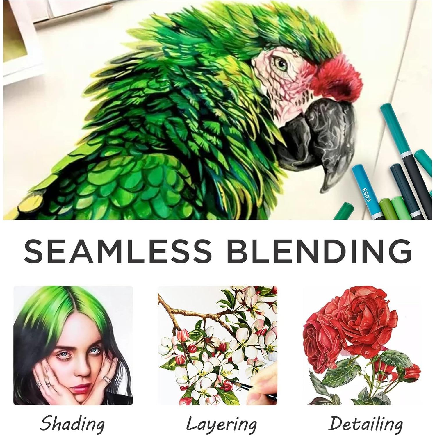 Conjunto de Lápices de Colores PRINA 120 Colores y Bloc de Dibujo