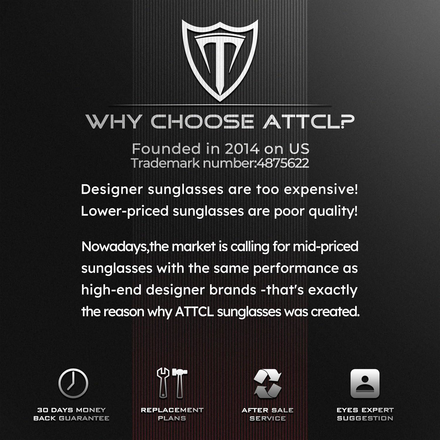 Gafas de sol ATTCL para ciclismo UV400, diseño ergonómico