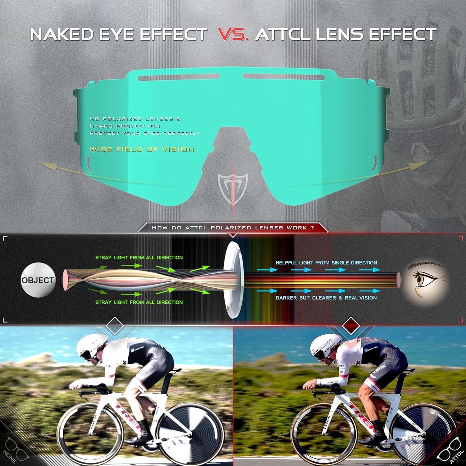 Gafas de sol ATTCL UV 400 para ciclismo y deportes