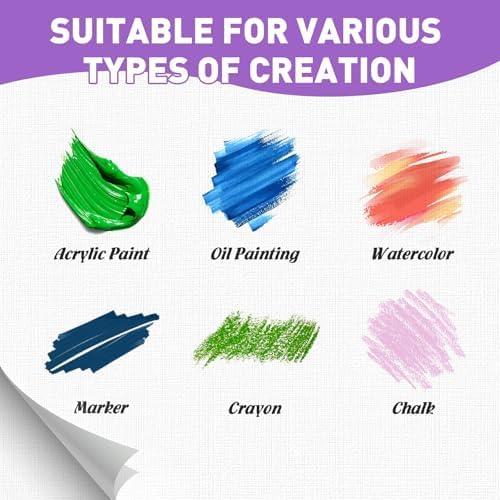 Paquete de 7 Lienzos de Algodón ESRICH 28x36 cm para Pintura