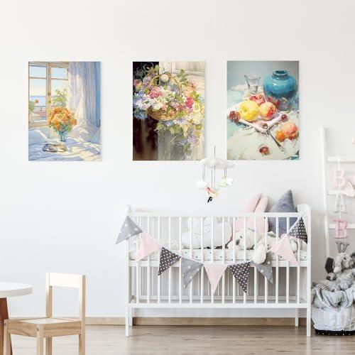 Paquete de 7 Lienzos de Algodón ESRICH 28x36 cm para Pintura