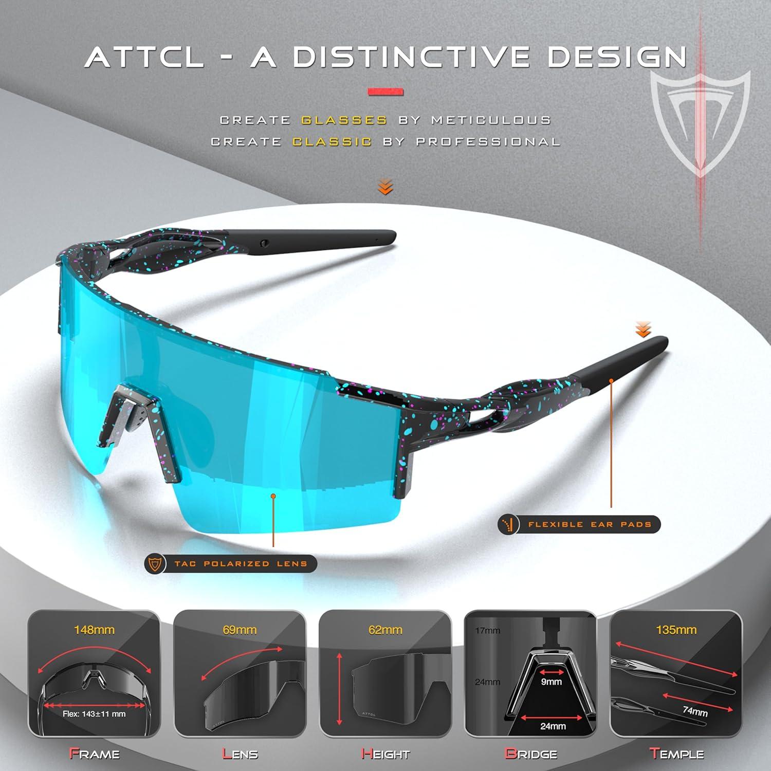 Gafas de sol ATTCL para ciclismo UV400, diseño ergonómico