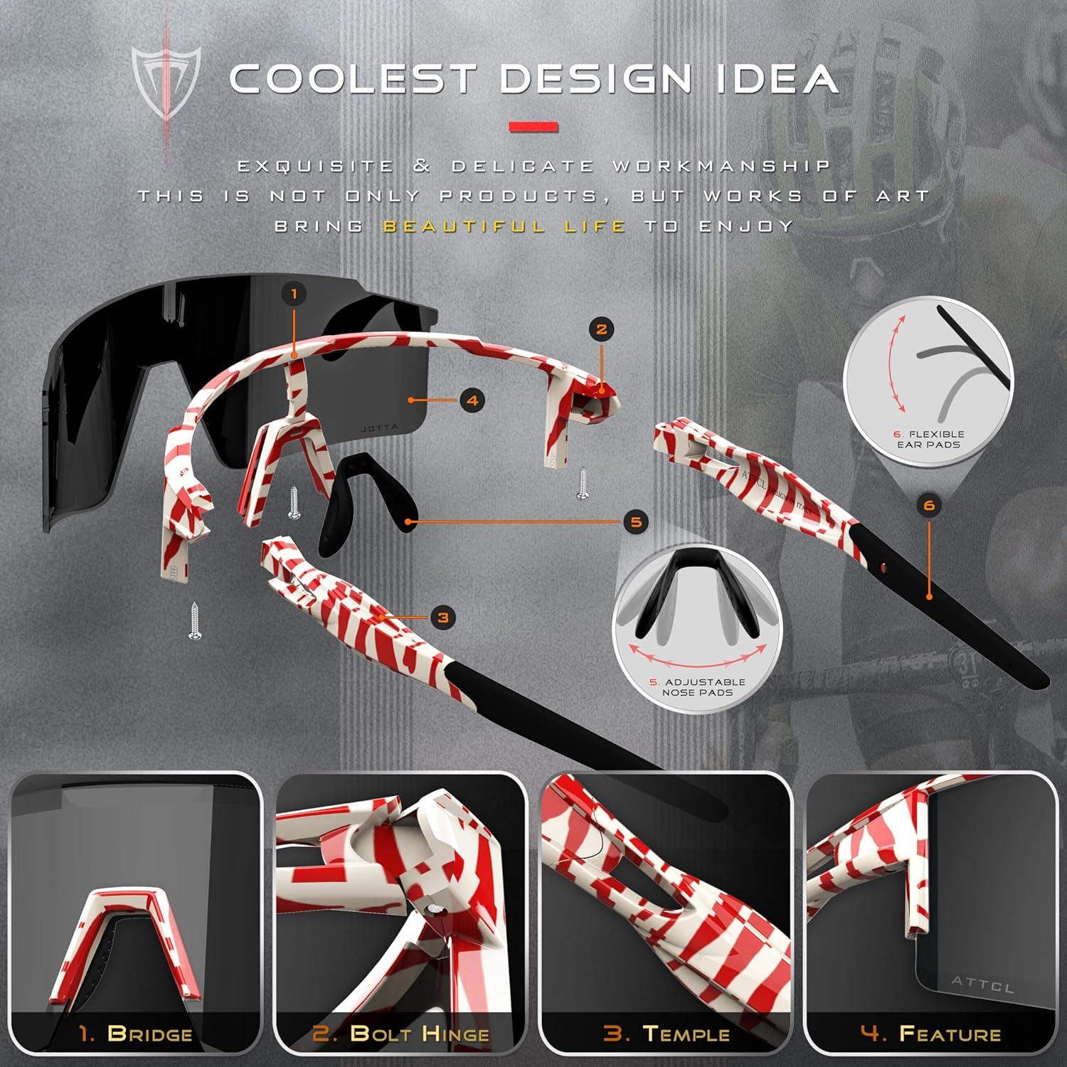 Gafas de Ciclismo ATTCL UV400 Polarizadas para Hombre y Mujer