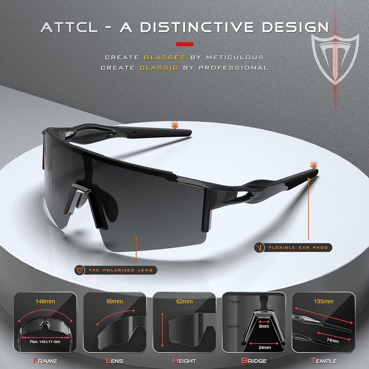 Gafas de sol ATTCL para ciclismo UV400, diseño ergonómico