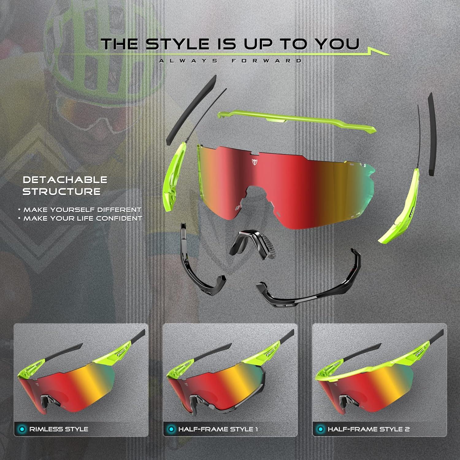 Gafas de sol ATTCL UV400 para ciclismo y deportes al aire libre
