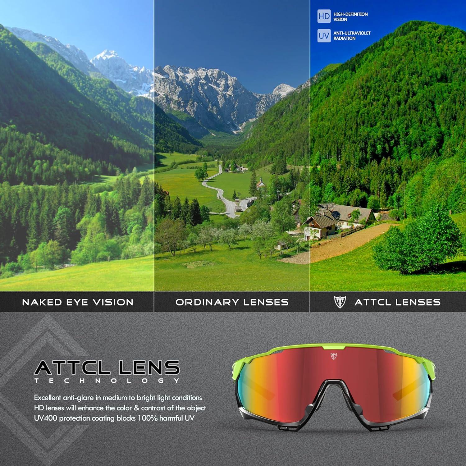 Gafas de sol ATTCL UV400 para ciclismo y deportes al aire libre