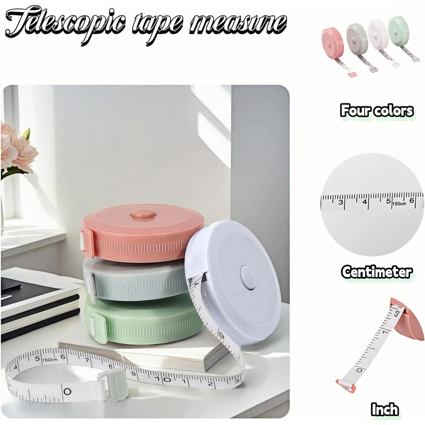 Juego de 4 Cintas Métricas Retráctiles Ryandesign 150 cm