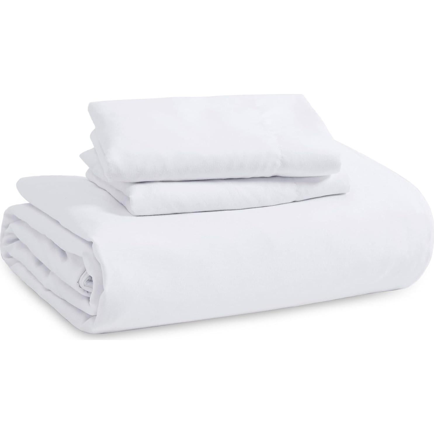 Juego de Cubierta de Edredón King Bedsure 4 Piezas Algodón Blanco