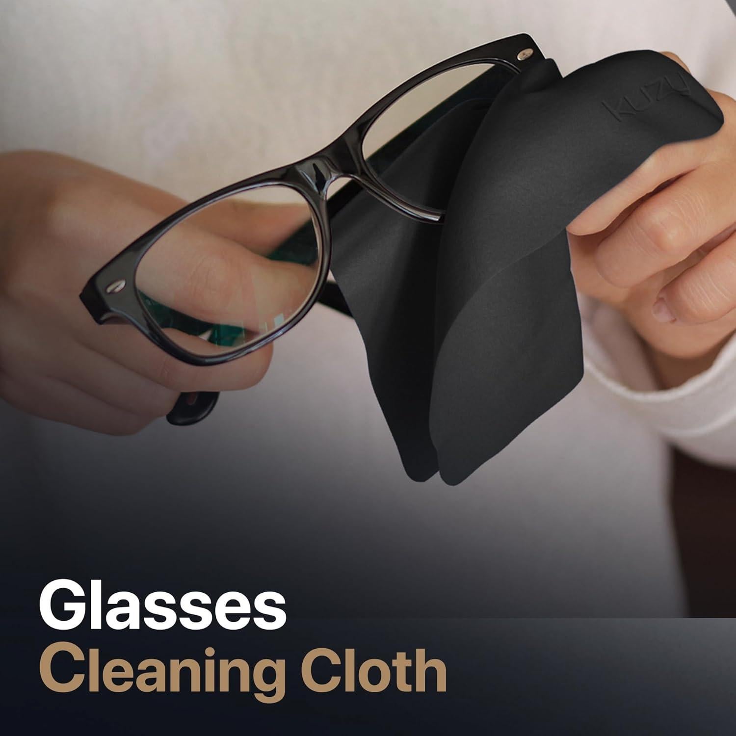 Paquete de 3 Paños Microfibra Kuzy - Grande Reutilizable Negro