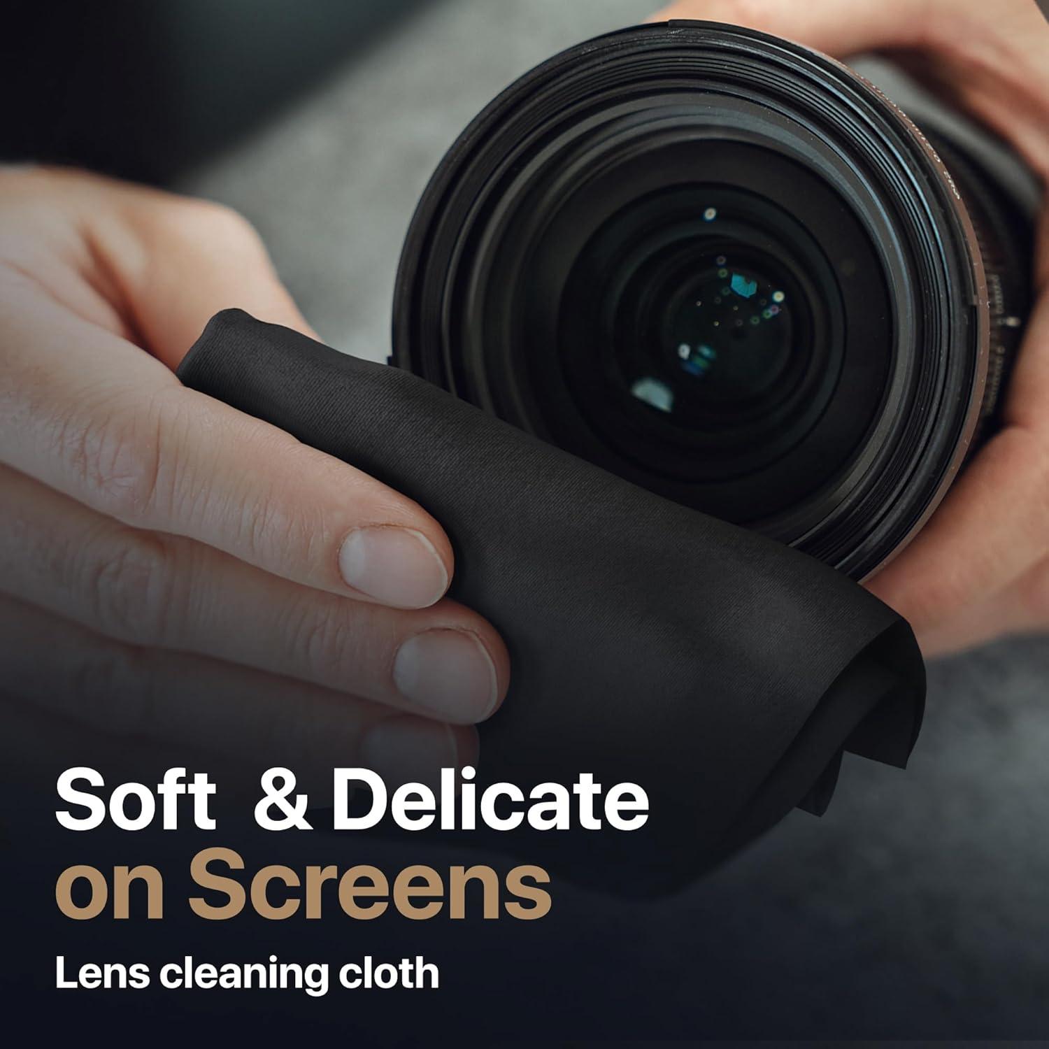 Paquete de 3 Paños Microfibra Kuzy - Grande Reutilizable Negro