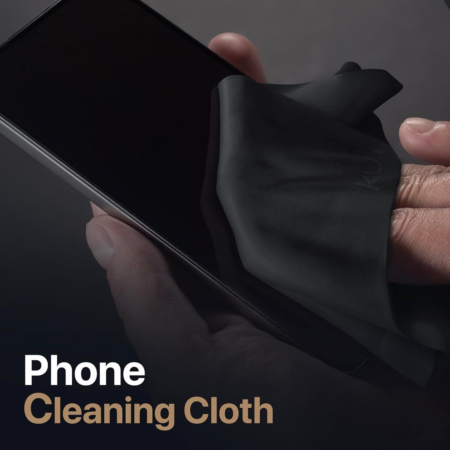 Paquete de 3 Paños Microfibra Kuzy - Grande Reutilizable Negro