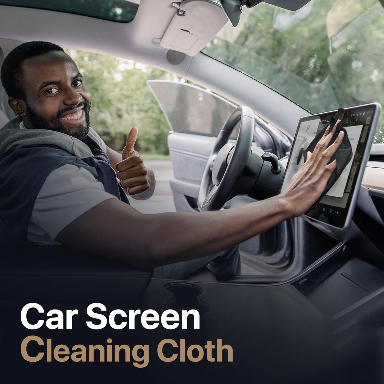 Paquete de 3 Paños Microfibra Kuzy - Grande Reutilizable Negro