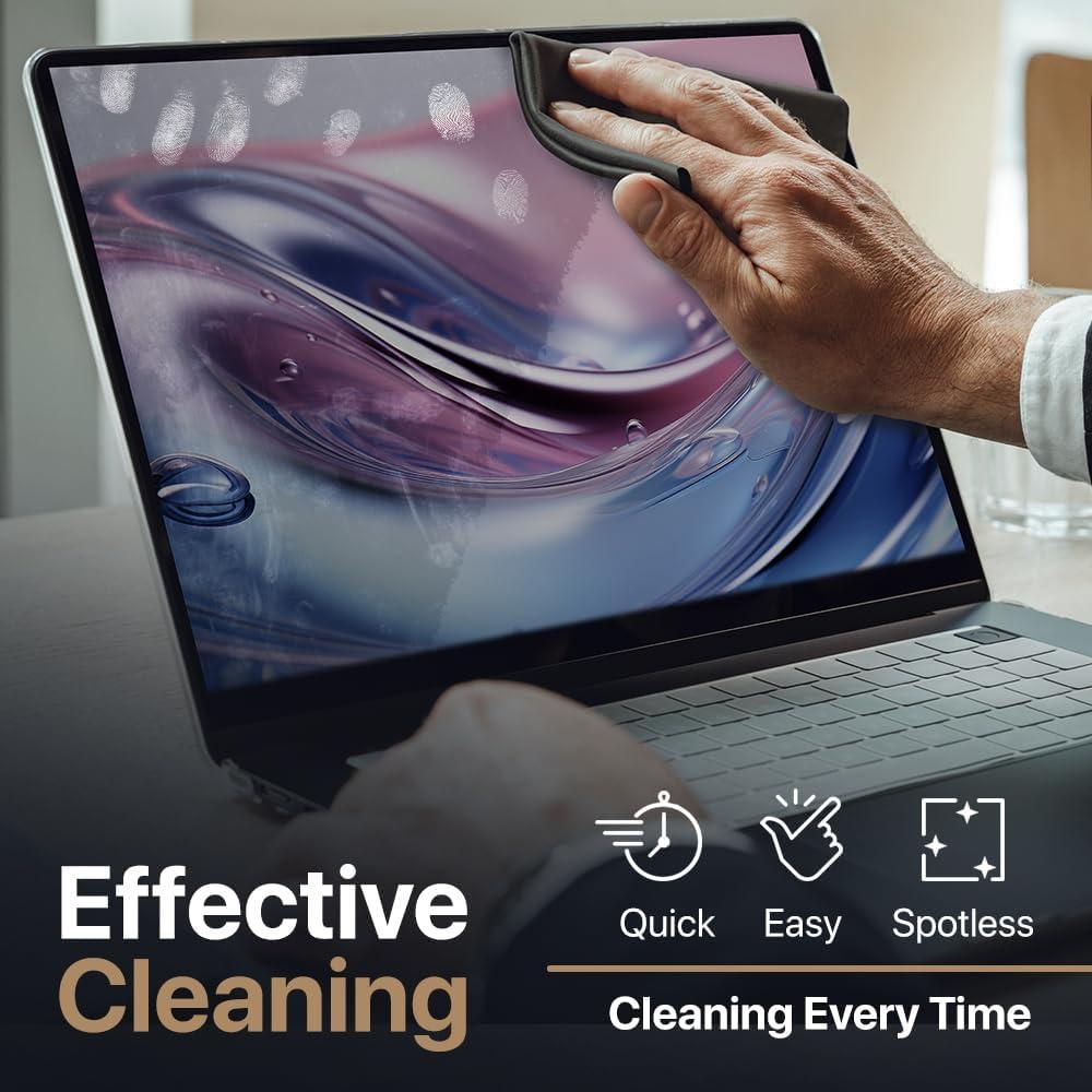 Paquete de 3 Paños Microfibra Kuzy - Grande Reutilizable Negro