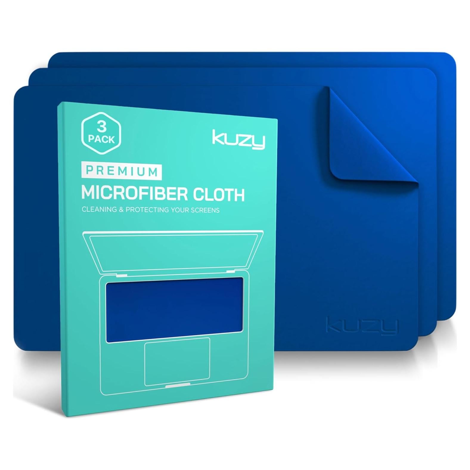 Paquete de 3 Paños Microfibra Kuzy 29x19 cm Reutilizables