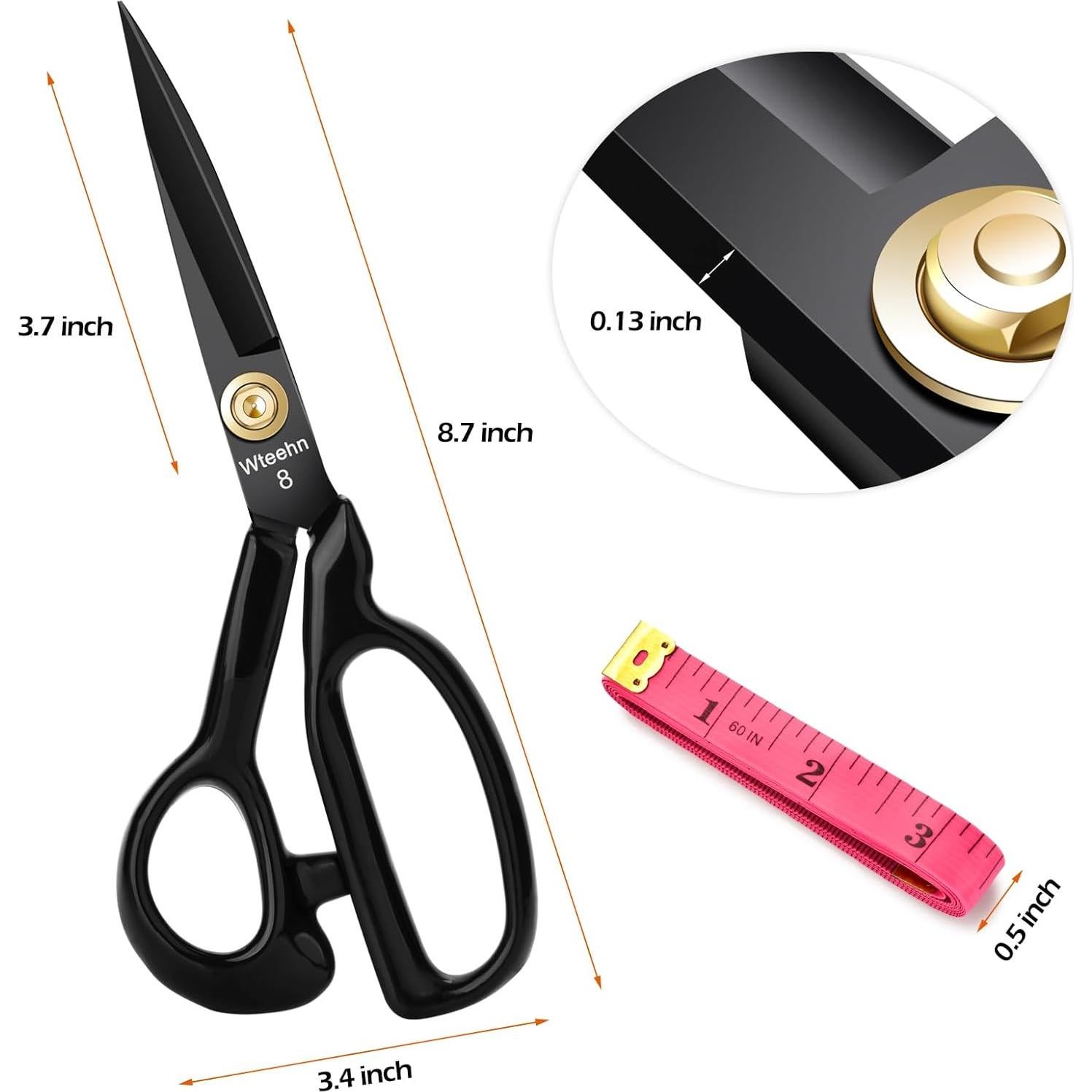 Tijeras de Tela Wteehn 20.32 cm Afiladas para Costura y Manualidades