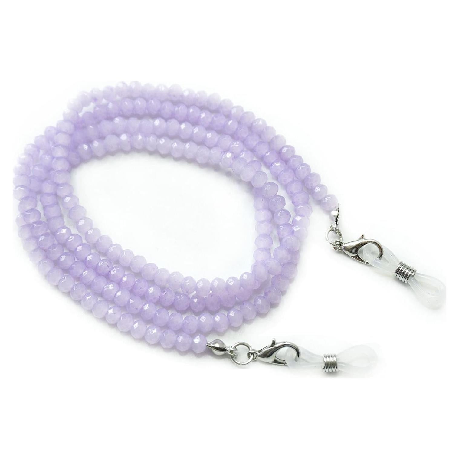 Cadena de Gafas de Cristal Lila para Mujeres 75 cm