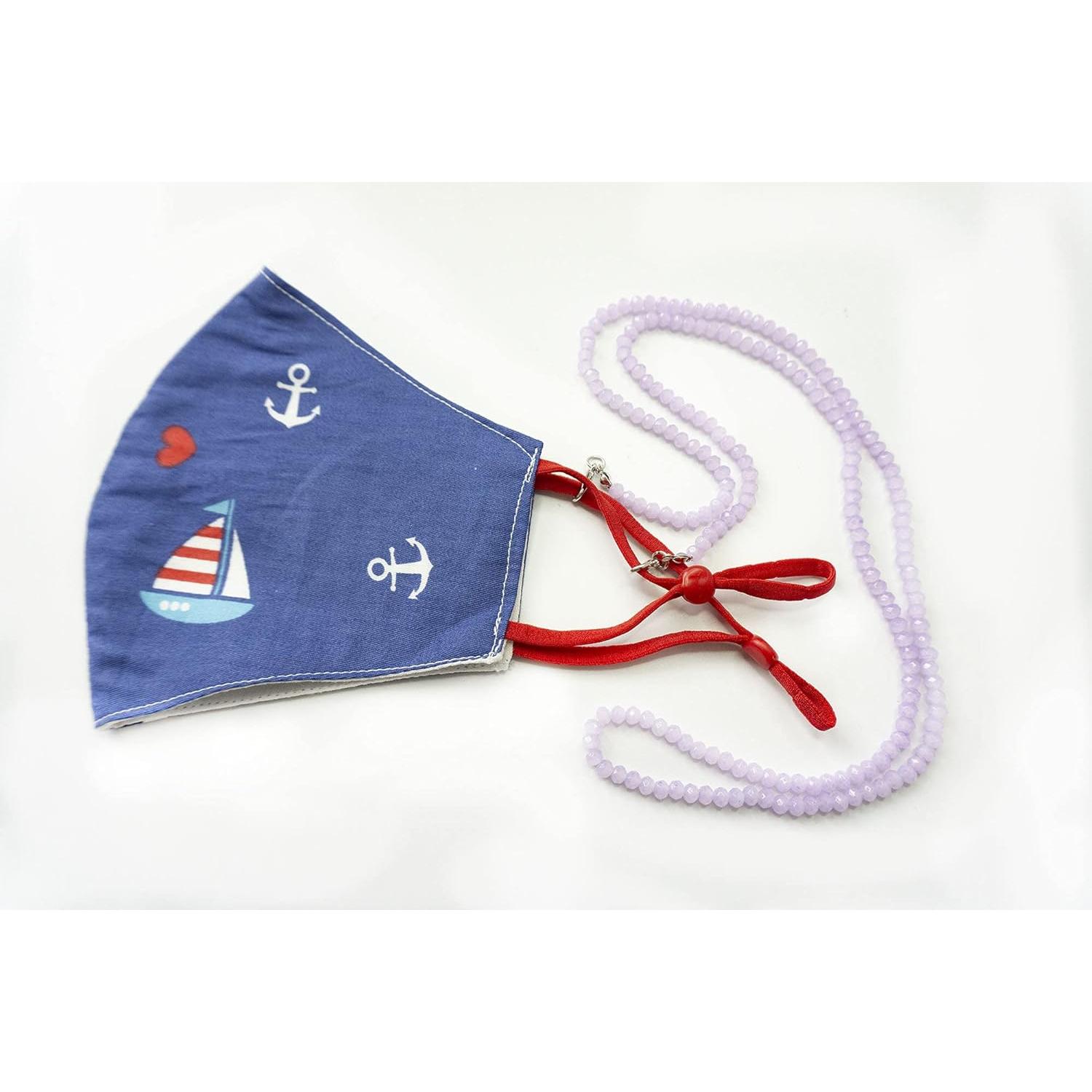 Cadena de Gafas de Cristal Lila para Mujeres 75 cm