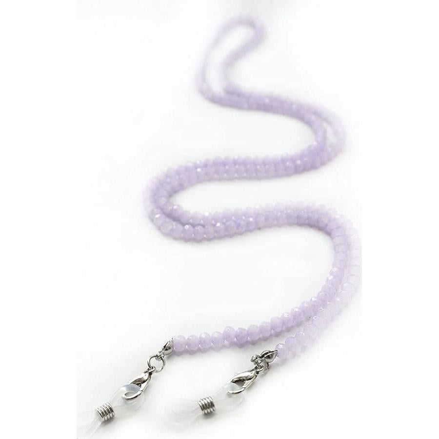 Cadena de Gafas de Cristal Lila para Mujeres 75 cm