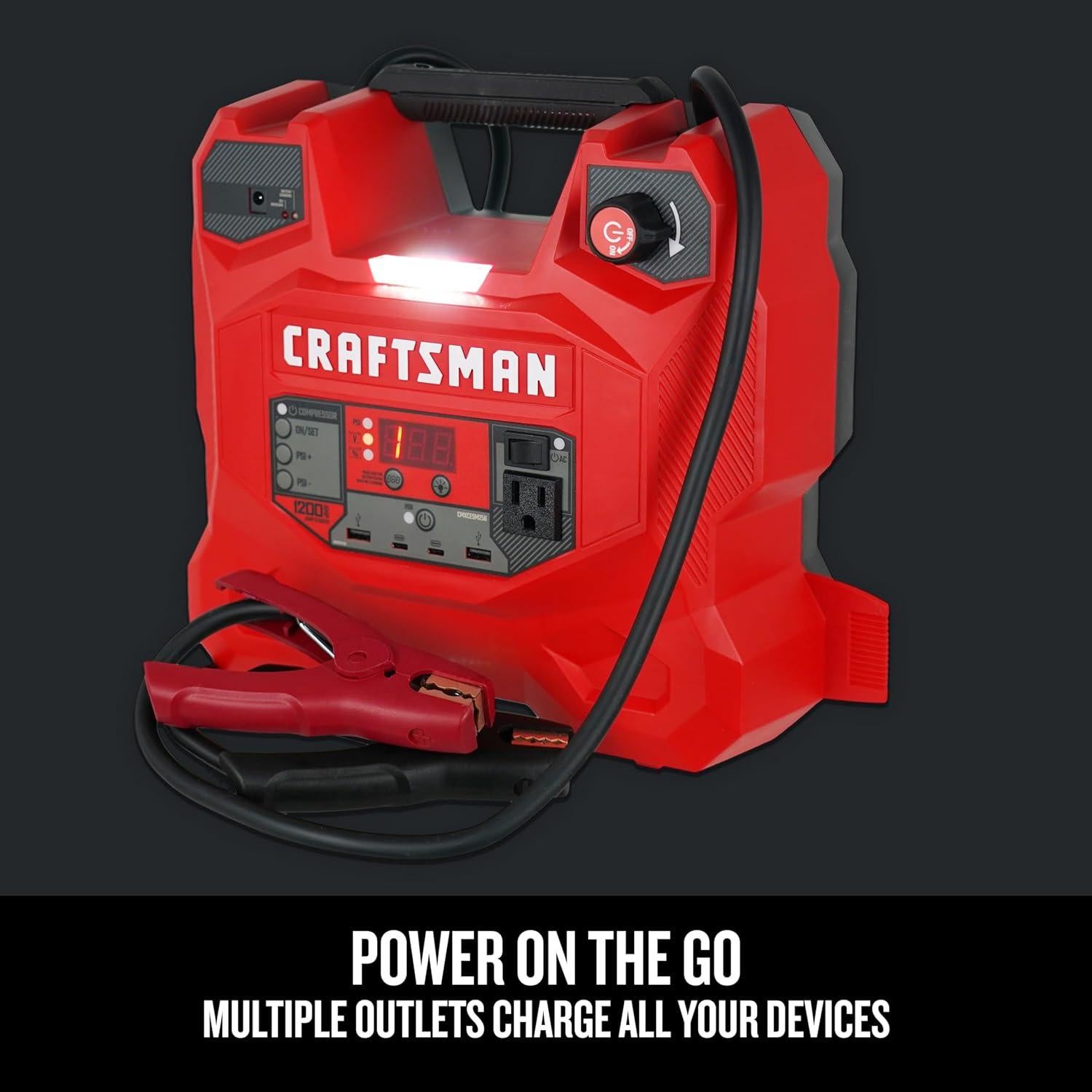 CRAFTSMAN Arrancador de Salto 1200A 12V y Estación Energía