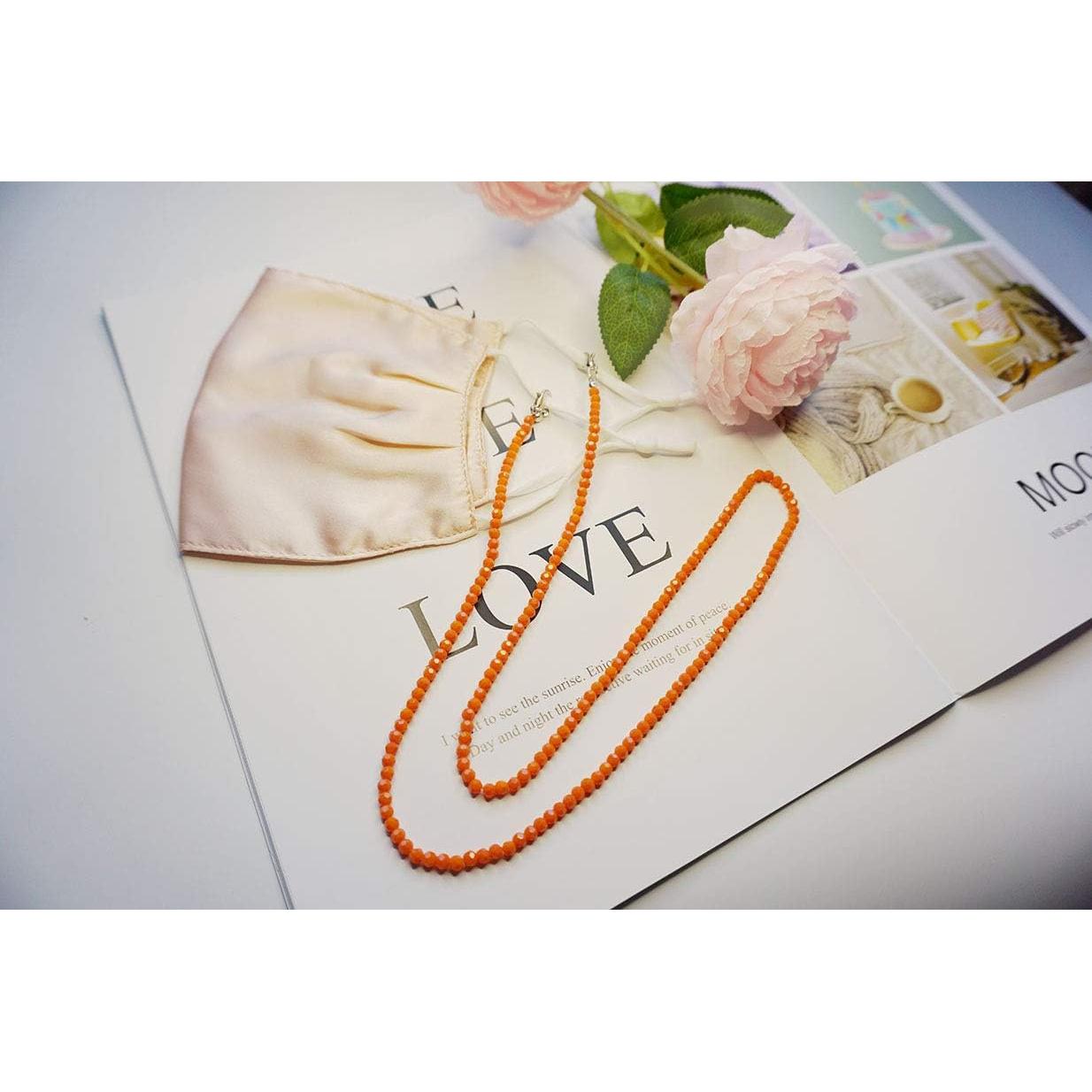 Cadena de Gafas de Cristal Rosa para Mujeres 75 cm