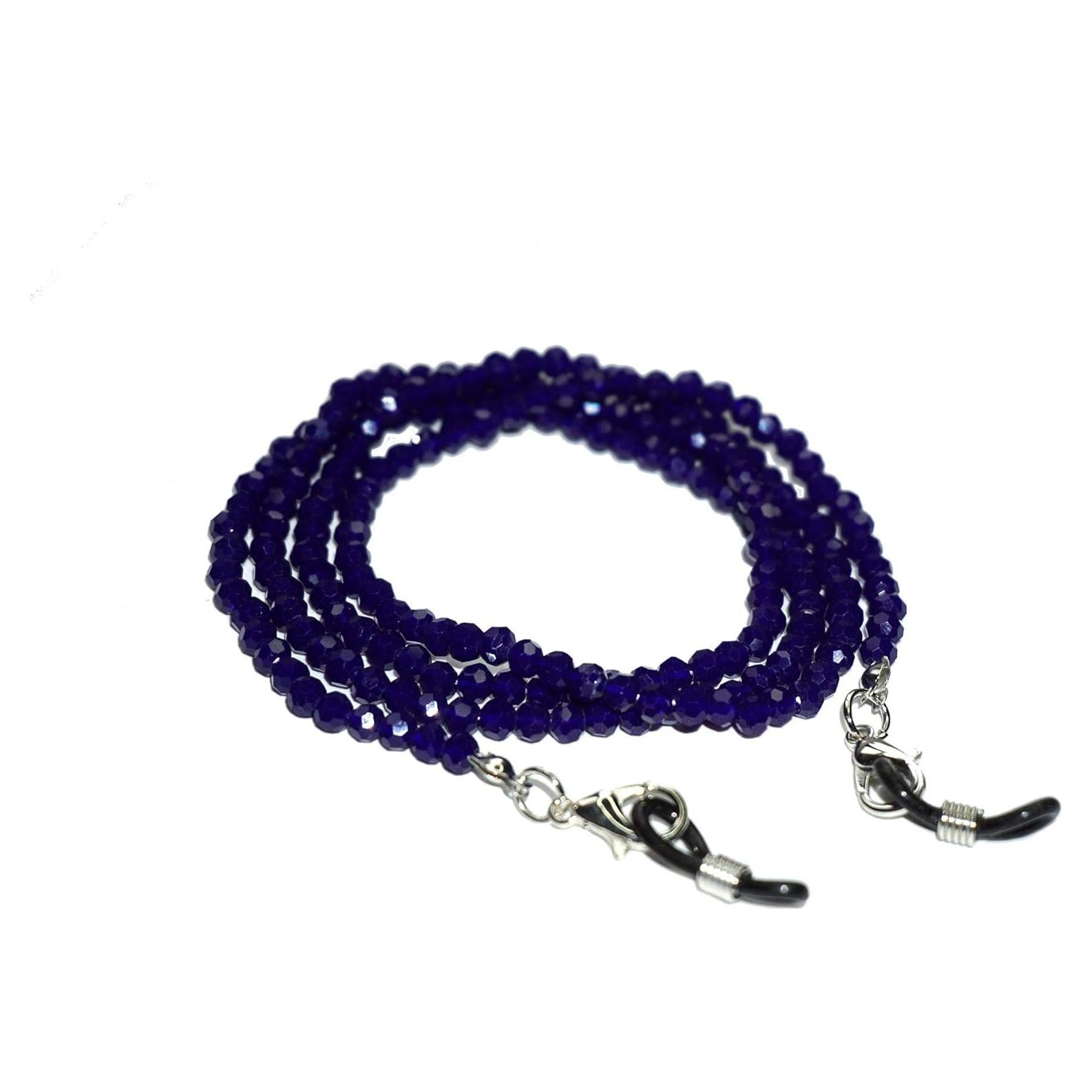 Cadena de Gafas de Cristal Lapis para Mujeres 75 cm