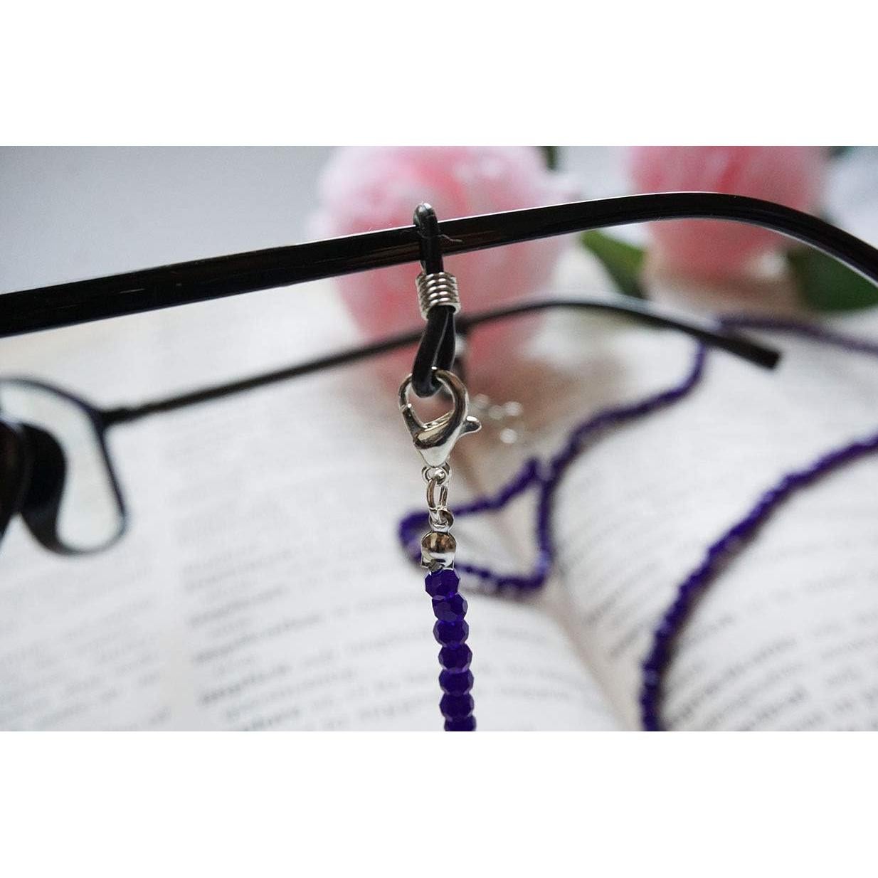 Cadena de Gafas de Cristal Lapis para Mujeres 75 cm