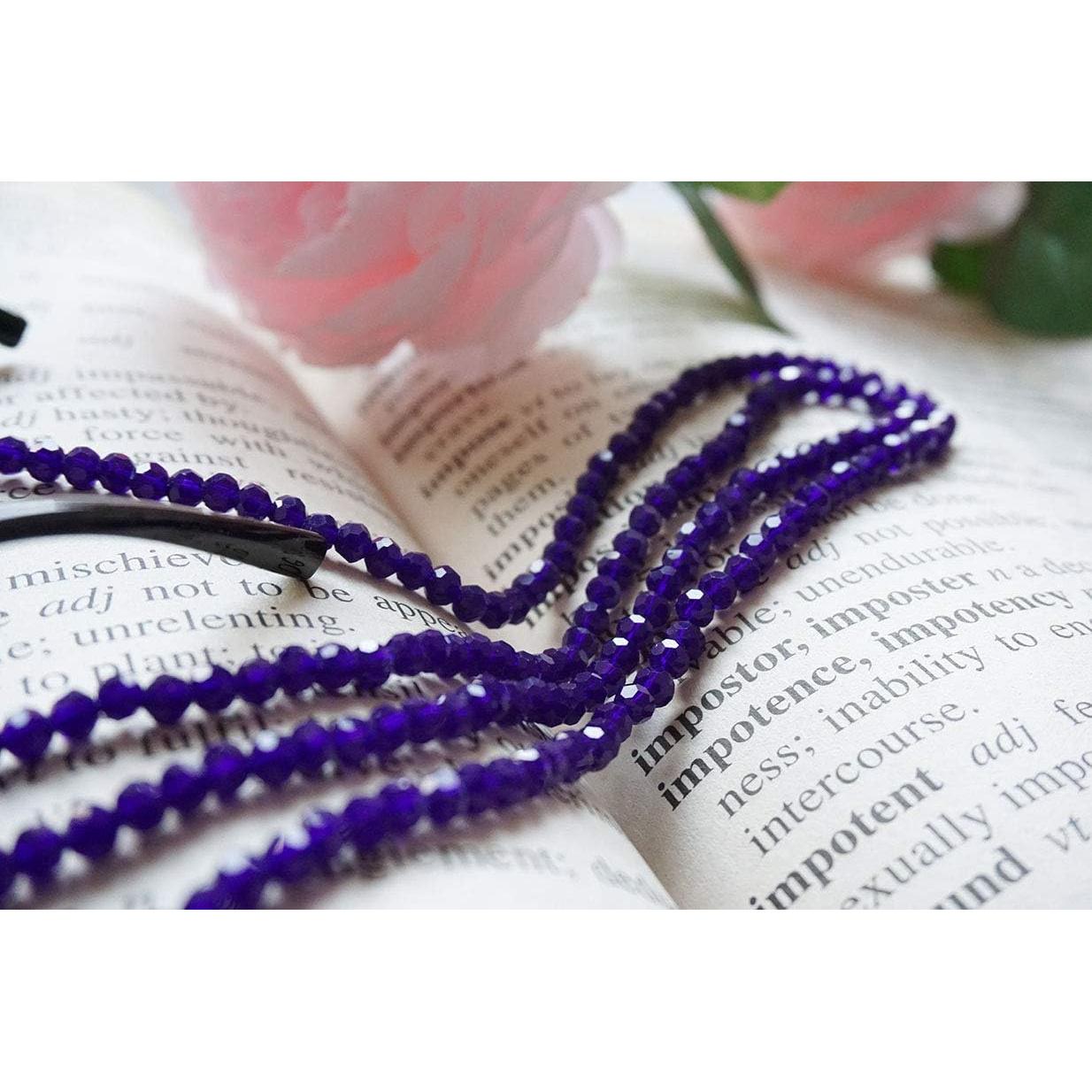 Cadena de Gafas de Cristal Lapis para Mujeres 75 cm