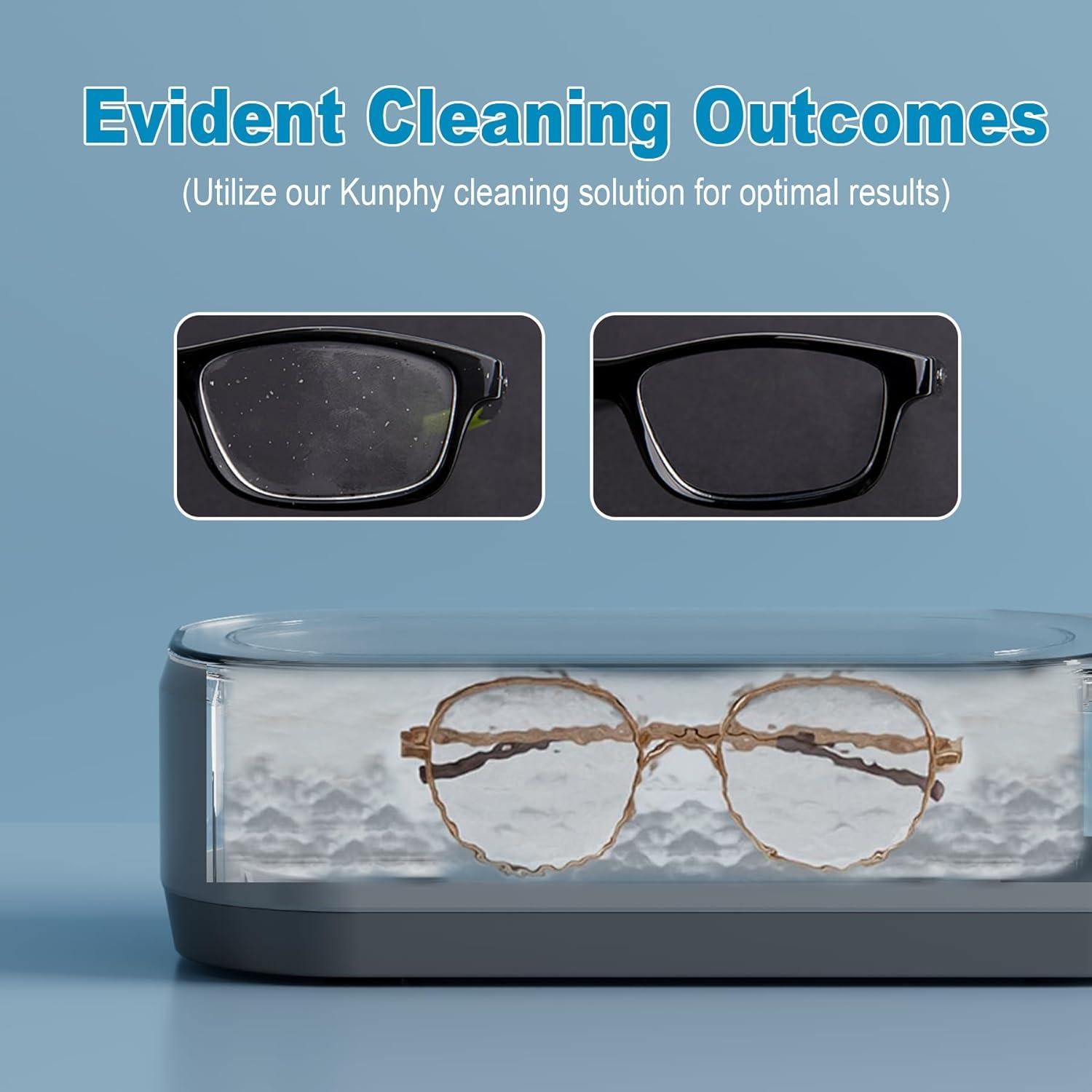 Limpiador Ultrasónico KUNPHY 350ml 46KHz Joyas y Gafas