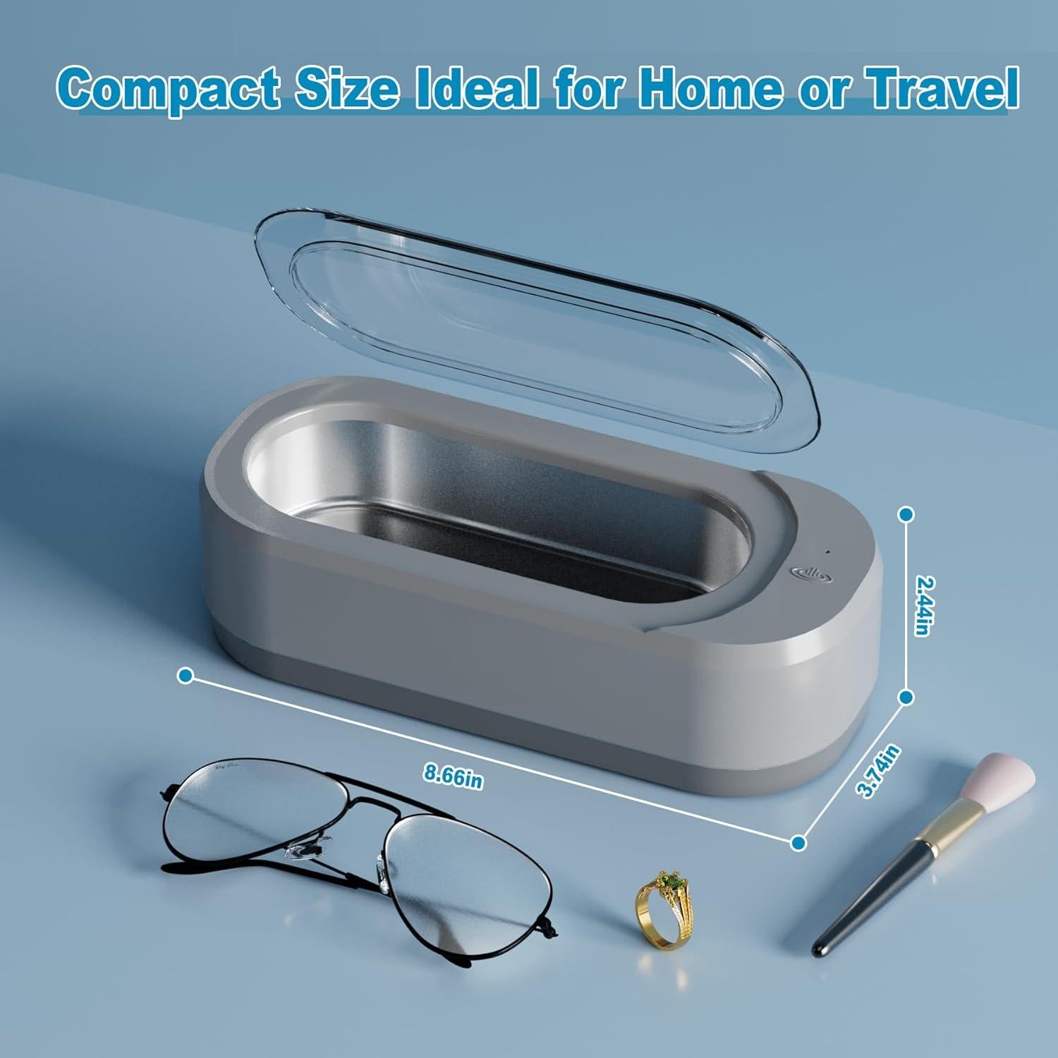 Limpiador Ultrasónico KUNPHY 350ml 46KHz Joyas y Gafas